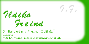 ildiko freind business card